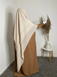 Khimar Beige - Collection « 3 Voiles »