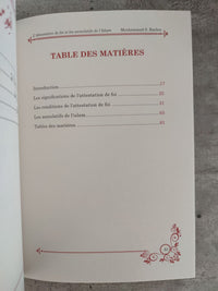 L'attestation de foi et les annulatifs de l'islam