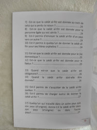 Questions sur le Jeûne et la Zakât al-Fitr