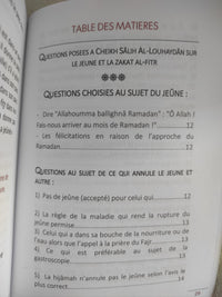 Questions sur le Jeûne et la Zakât al-Fitr