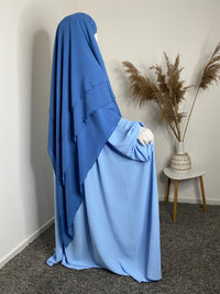 Khimar Bleu Jean - Collection « 3 Voiles »